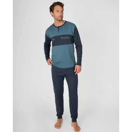 Pijama Hombre Invierno P761321 Verde Massana