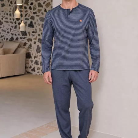 Pijama Hombre Invierno P761320 Gris Massana