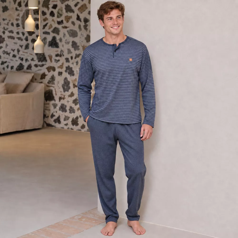 Pijama Hombre Invierno P761320 Gris Massana