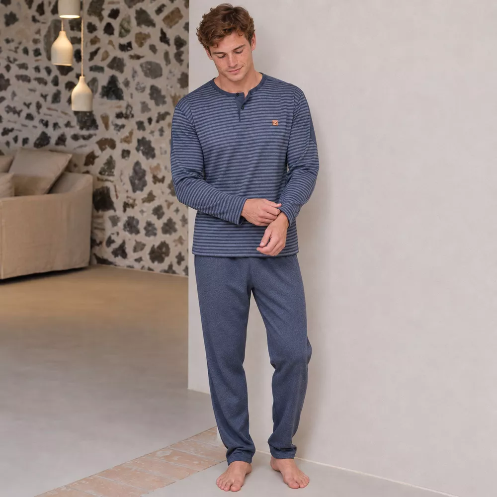 Pijama Hombre Invierno P761320 Gris Massana