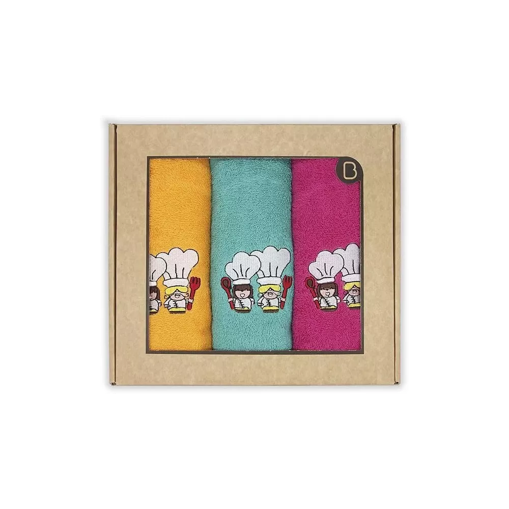 Pack 3 Paños de cocina Chef Barcelo Hogar