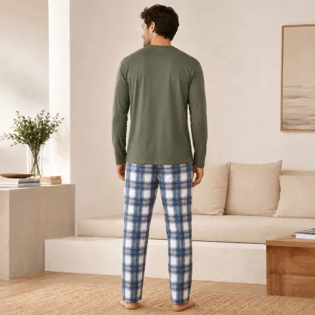 Herren-Pyjama Winter 265636 Grün Muslher