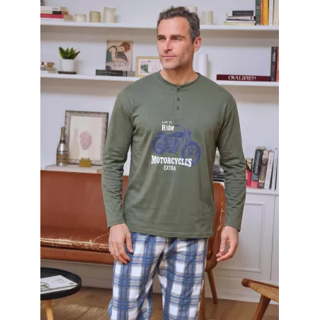 Pijama d'home d'hivern 265636 verd Muslher