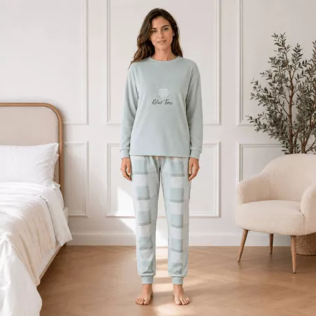 Pijama Mujer Invierno 266604 Verde Muslher