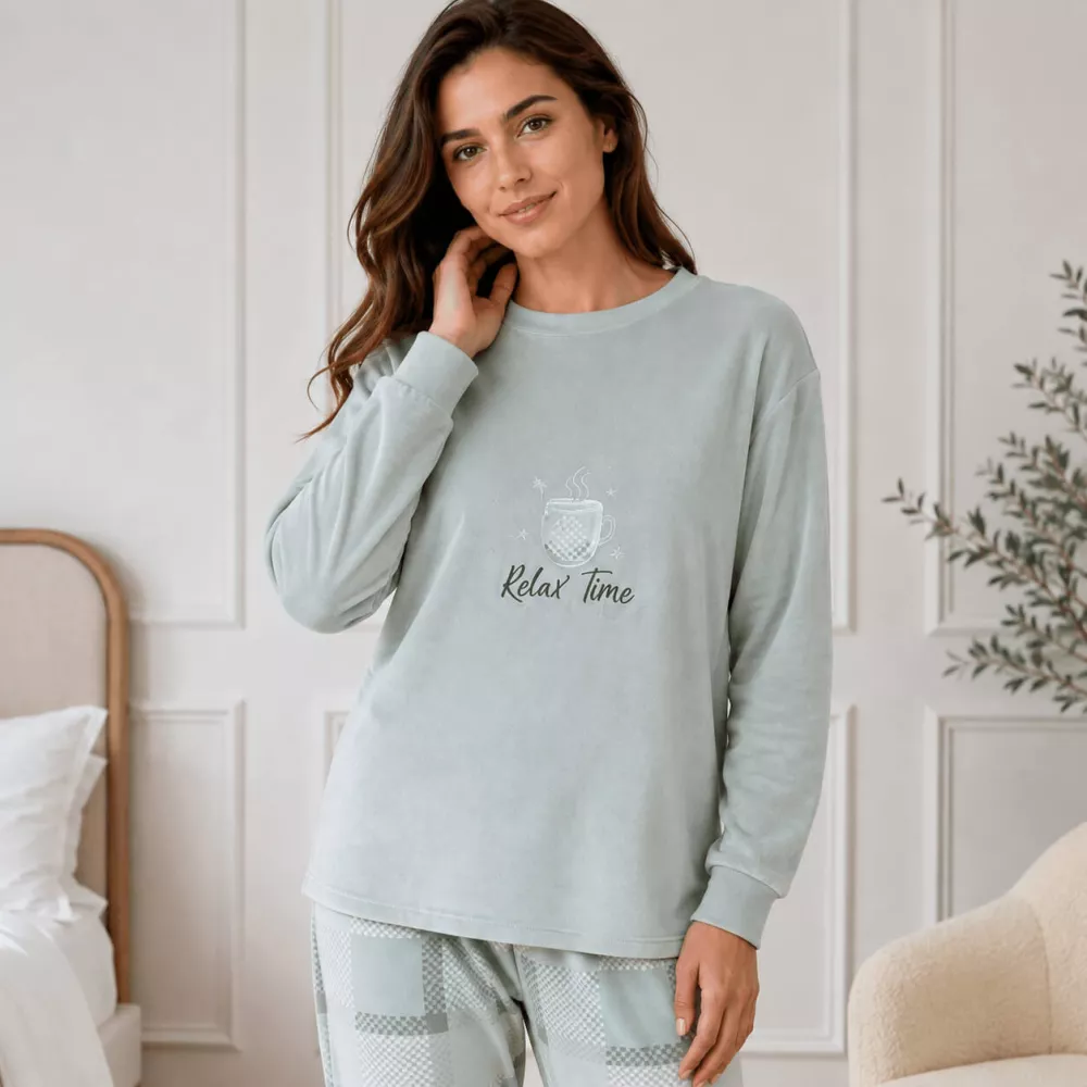 Pijama Mujer Invierno 266604 Verde Muslher