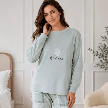 Pijama Mujer Invierno 266604 Verde Muslher
