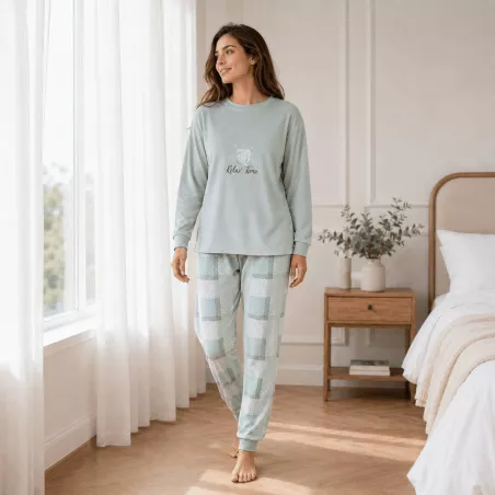 Pijama Mujer Invierno 266604 Verde Muslher