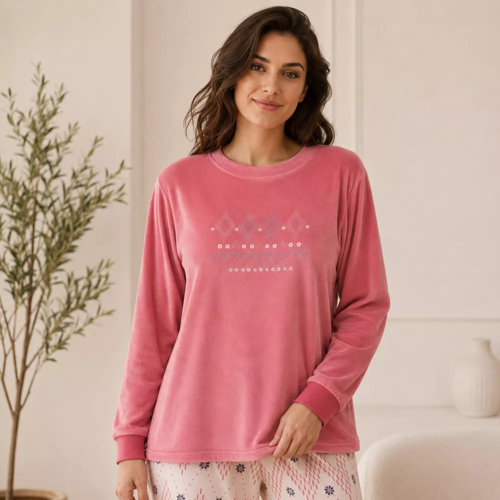 Pijama Mujer Invierno 266611 Blanco Muslher