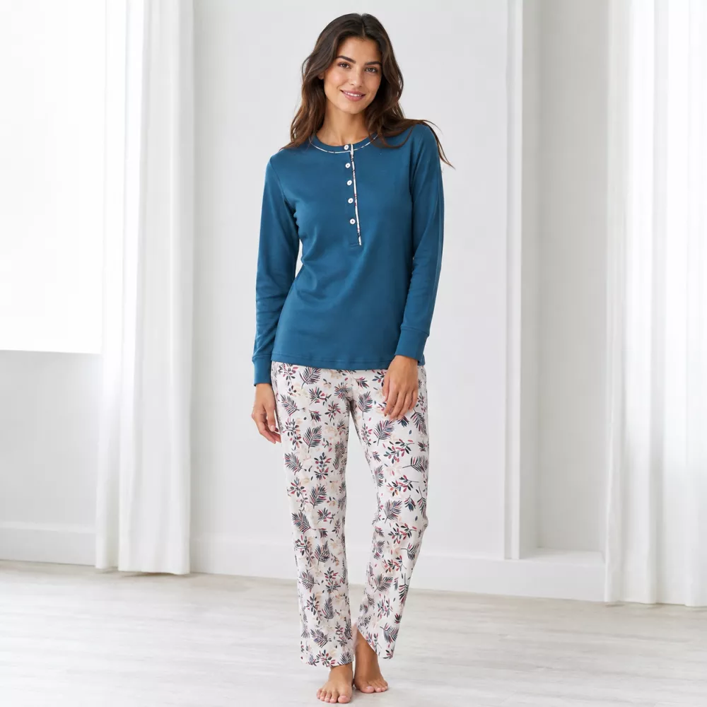 Pijama Mujer Invierno 266617 Azul Muslher