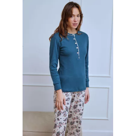 Pijama Mujer Invierno 266617 Azul Muslher