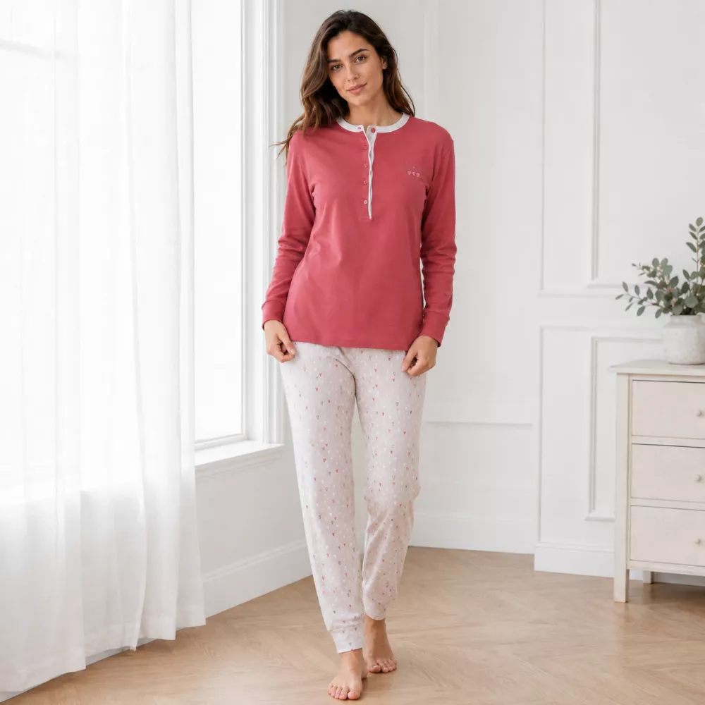 Pijama Mujer Invierno 266621 Rojo Muslher
