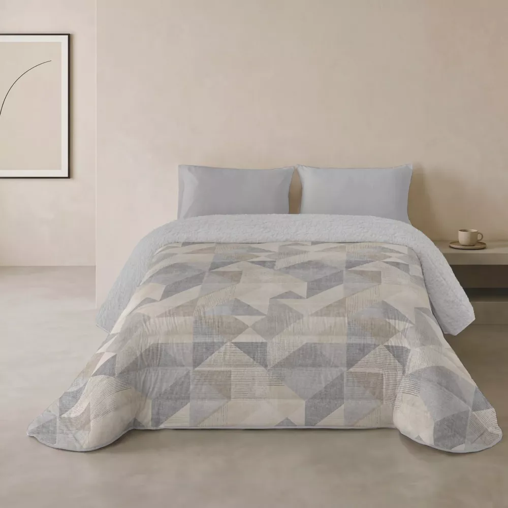 Edredón Estampado con Borreguillo Pyramid Naturals