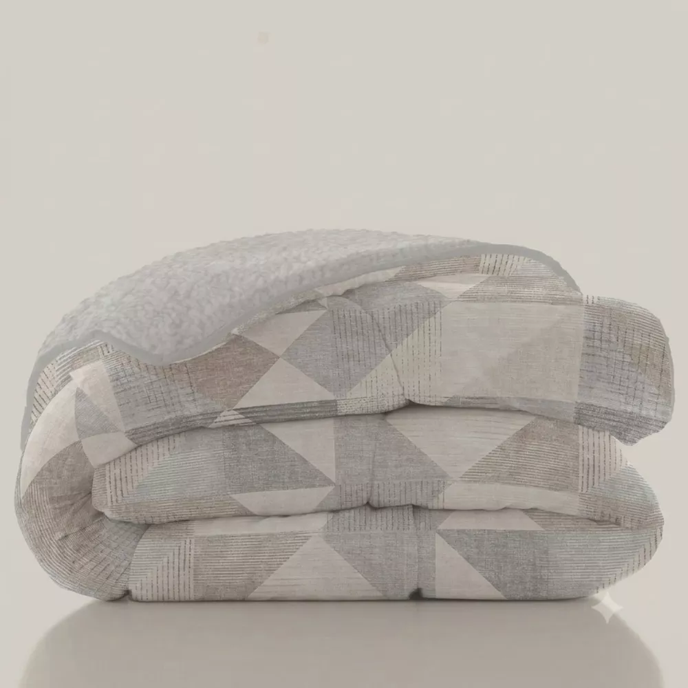 Edredón Estampado con Borreguillo Pyramid Naturals