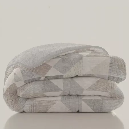 Edredón Estampado con Borreguillo Pyramid Naturals