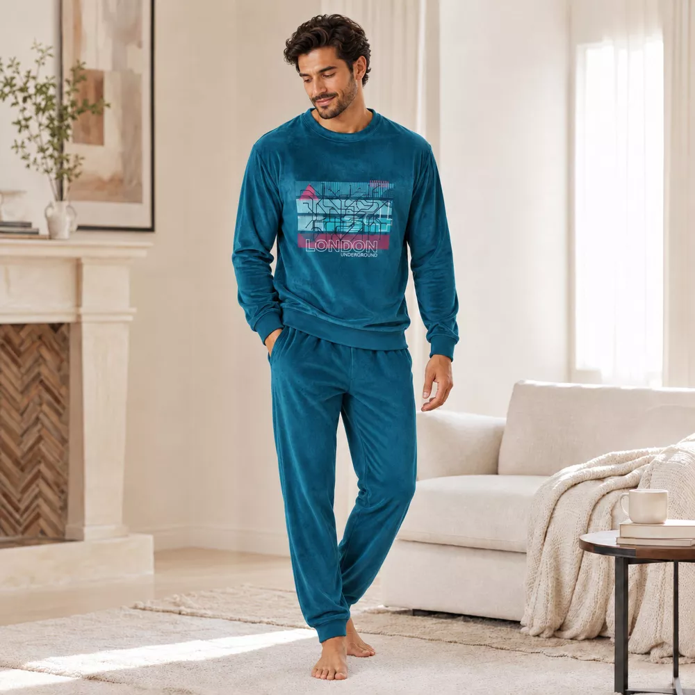 Pijama Hombre Invierno 265616 Azul Muslher
