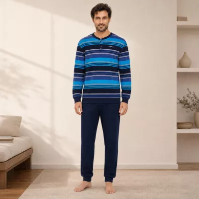 Pijama Hombre Invierno 265607 Azul Muslher