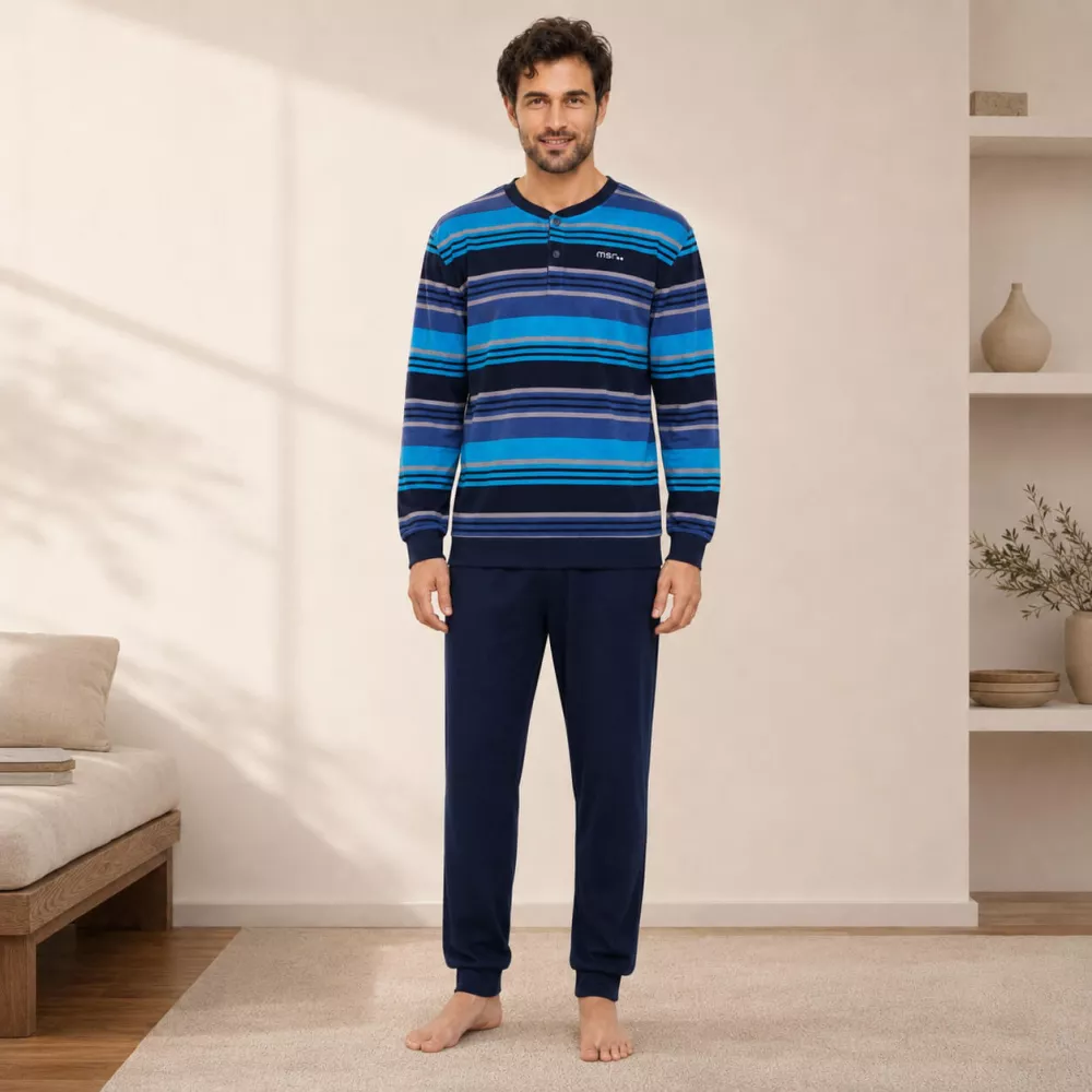 Pijama Hombre Invierno 265607 Azul Muslher