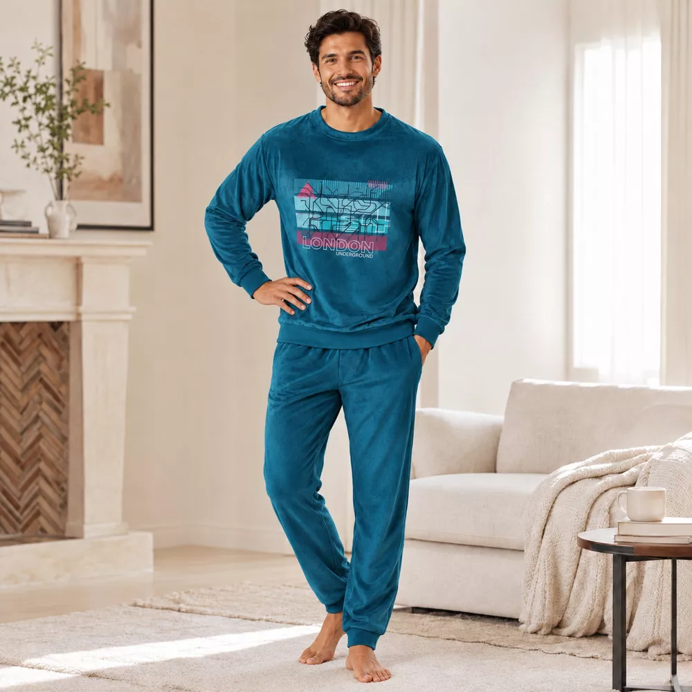 Pijama Hombre Invierno 265616 Azul Muslher