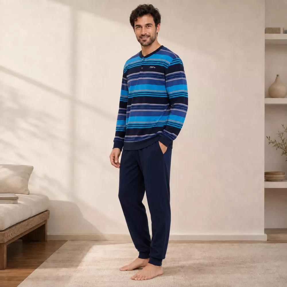 Pijama Hombre Invierno 265607 Azul Muslher