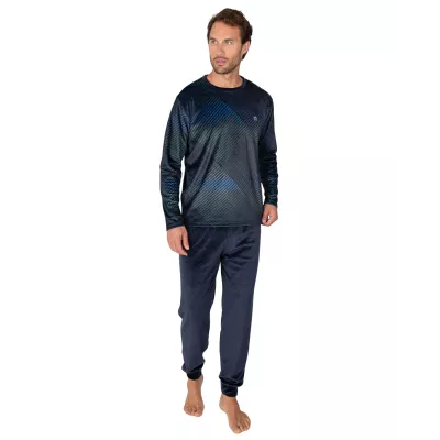 Pijama Hombre Invierno P761331 Azul Massana