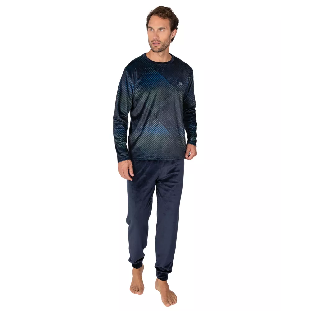 Pijama Hombre Invierno P761331 Azul Massana