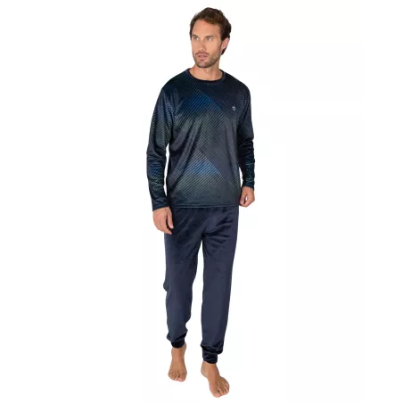 Pijama Hombre Invierno P761331 Azul Massana
