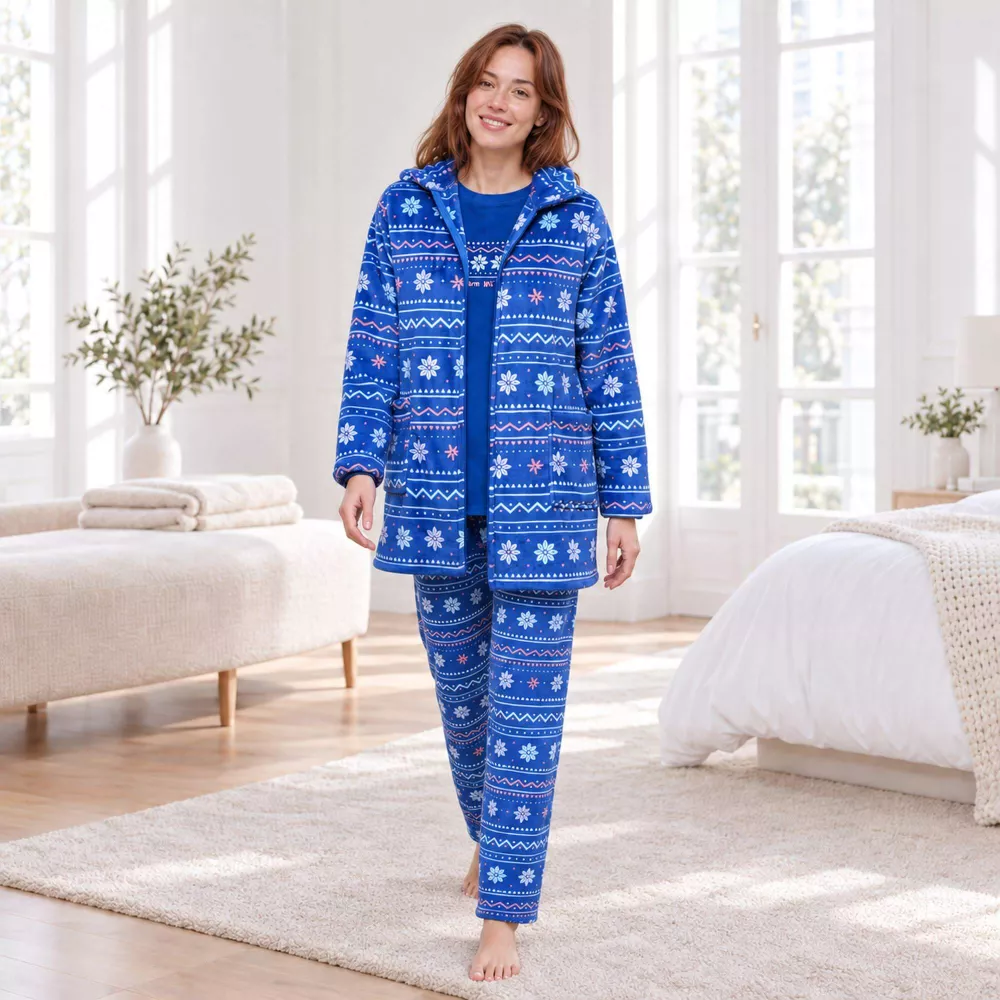 Peignoir pour femme d'hiver 268624 bleu Muslher