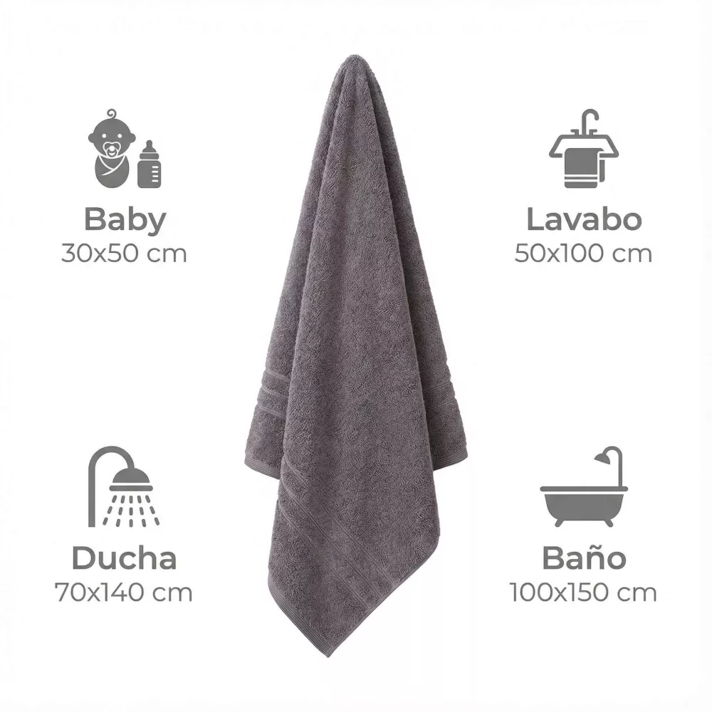 Omega Handtuch 100% Ägyptische Baumwolle 700 gr/m2 Abecé Casa