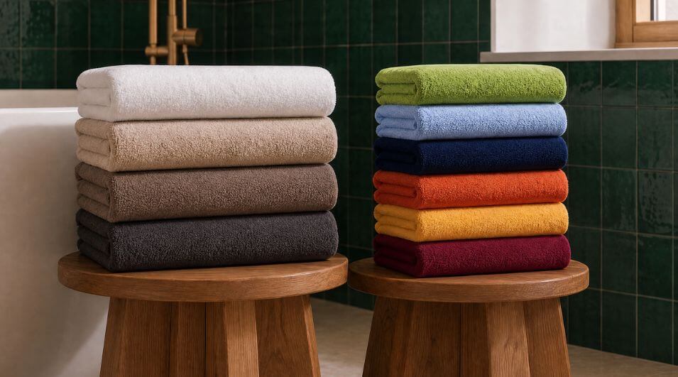Toallas de baño de algodón en varios colores, suaves y absorbentes